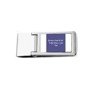 Qoutes Portefeuille fin en acier inoxydable avec inscription « Famous People Healing Who Lead Me Like Fate »