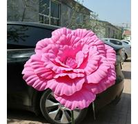 QOVBD Pivoine Artificielle géante en polyéthylène de 50 cm, Accessoire Photo pour vitrine, Fausses Fleurs, Rose Rouge