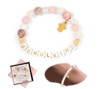 QOWIJEX 1 Pièce Bracelet Fille,Cadeau de Rentrée des Filles Anges Gardiens Bracelets de sac d'école Remplissage de sac d'école Cadeau de Rentrée des Classes avec Carte de Vœux Boîte Cadeau