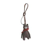 QOWIJEX 1 Pièce Collier Enfant,Collier Cartoon,Petit Ours avec écharpe,Fait Main,Idée Cadeau, Porte-Bonheur,Cadeau à Rapporter,Adecuado para Regalos de Navidad,à la Décoration de Automne et hiver