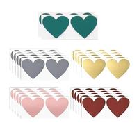 QOWIJEX 50 Pièces Autocollants à Gratter Coeur Étiquettes Scratch Stickers Grattage Adhésifs pour DIY Carte Postale Surprise Lettre Secret Message Livre D'Invité 8 * 7CM