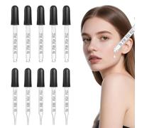 QOWIJEX 8 Pièces Compte-Gouttes de 1ml, Pipette Verre avec Mesures Pipettes Compte-Gouttes avec Tête en Caoutchouc Pipette en Verre pour Médicaments Huiles Essentielles - Volume Total : 5ml