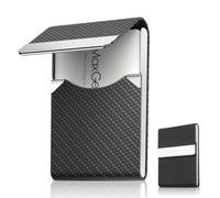 QOWUXHZ 1 Pièce Étui à Cartes de Visite, Noir, Format Compact 6x9,5x1,5 cm, pour Professionnels, Hommes Et Femmes, Idéal pour Réunions, Voyages d'affaires Et Entretiens