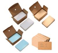 QOWUXHZ 150 Feuilles Carte De Visite Cartes Vierges En Papier Vierge Cartes De Modération En Papier Kraft Blanc À Personnaliser Pour Bricolage École Bureau Apprentissage Du Papier Kraft Blanc Et Bleu