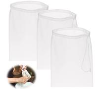 QOWUXHZ 3 Pièces Étamine Alimentaire Toile À Fromage Tissu Filtrant En Coton Réutilisable Mousseline Cuisine Lavable Chiffon À Fromage Pour Filtrer Tofu Jus Thé Et Lait Blanc 20 X 30Cm