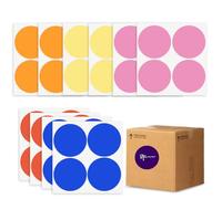 QOWUXHZ 40 Pièces Gommettes Autocollantes Rondes Pastilles Adhésives Rondes De 100Mm 5 Couleurs Pour Entrepôt Et Bureau