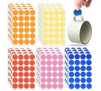 QOWUXHZ 480 Pièces Gommettes Autocollantes Rondes Pastilles Autocollantes Rondes De 30Mm Pastilles Adhésives Étanches 5 Couleurs