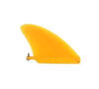 QOXEZY Aileron central flexible en PVC pour SUP et planches de surf longboard - Design Soft Flex compatible avec les boîtes d'ailerons standard de longboard, 18,7 x 14,2 cm (jaune)
