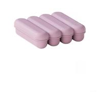 QOXEZY Bac à glaçons allongé en silicone flexible - Moules de congélation empilables pour bouteilles, cocktails et aliments pour bébés (violet)