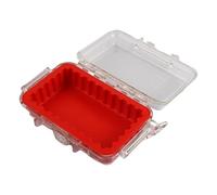 QOXEZY Boîte de survie en ABS étanche et antichoc avec valve anti-pression pour le camping, la randonnée et le stockage en plein air d'outils et électroniques (Transparent, S/pour M/L)