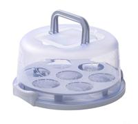 QOXEZY Boîte de transport pour gâteau avec poignée de couvercle et espace intérieur pour gâteaux de 20,3 cm, cupcakes, collations mixtes, mécanisme de verrouillage sécurisé, pour fête d'anniversaire