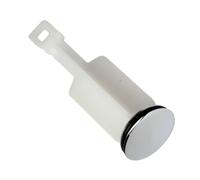 QOXEZY Bouchon de vidange de lavabo en laiton finition argent | Ce drain de lavabo en laiton et en plastique bloque pour garder l'eau qui coule en douceur.