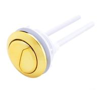 QOXEZY Bouton de chasse d'eau doré avec double mécanisme de chasse d'eau, design rond facile à installer, style moderne pour tout décor de salle de bain