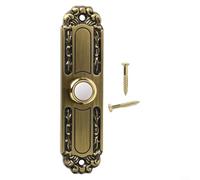 QOXEZY Bouton de sonnette filaire étanche en bronze antique de 12,7 cm avec lumière LED, installation simple, pour sonnette numérique mécanique 8-24 V pour la maison, le jardin, l'entrée