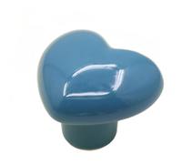 QOXEZY Bouton de tiroir en céramique en forme de cœur sans perçage | Ce bouton en céramique en forme de cœur offre une charmante touche décorative à vos tiroirs avec une option de montage simple