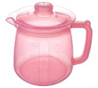 QOXEZY Cafetière en silicone, chauffe-eau multifonction avec résistant à la chaleur et incassable, pour café de 750 ml, bec de précision, mesure double oz et ml, compact 16 x 14,2 x 12 cm (rose)