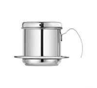 QOXEZY Cafetière manuelle en acier inoxydable 304 pour café expresso, structure stable, rétention uniforme de la chaleur, design amovible, facile à nettoyer, argent