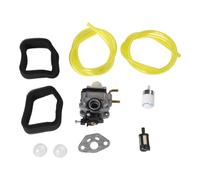 QOXEZY Carburateur pour Tondeuse à Gazon 2 Temps 25cc Modèles RY252CS/RY253SS/RY251PH/RY254BC - Compatible OEM 753-06258A 316299372 316773800 - Kit d'installation complet avec corps métallique