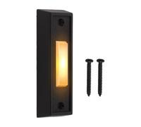 QOXEZY Carillon de porte lumineux à bouton poussoir mural ABS noir DC 12-24 | La lumière intégrée permet à ce bouton poussoir mural de localiser les conditions de faible luminosité des invités.
