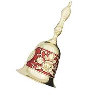 QOXEZY Carillon de table en alliage de cuivre 11 cm | Ce carillon en alliage de cuivre dispose d'une boule métallique interne qui crée un dîner ou un service clair et résonnant.