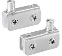 QOXEZY Charnière de porte de placard réglable à clip pivotant pour salle de bain avec 2 pièces et taille de porte 2 pièces en verre et acier inoxydable