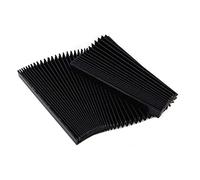 QOXEZY Chiffon de protection pour machine CNC, noir, outil de protection pour soufflets plats en accordéon, 130-300 mm, couvercle plat en accordéon pour fraiseuse - 130 mm