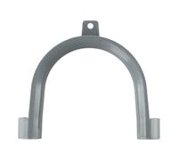 QOXEZY Clip de tuyau de vidange crochet en forme de U pour machine à laver et lave-vaisselle - Attache coudée en PVC avec matériau PP, gris