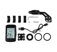 QOXEZY Compteur de vitesse sans fil pour vélo, compteur de vitesse, compteur kilométrique, portable, écran LCD rétroéclairé, batterie 28 h, ordinateur de vélo en plastique étanche avec câble USB