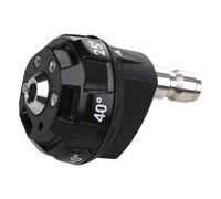 QOXEZY Connecteur de buse réglable 6 en 1 en métal pour arrosage extérieur et lavage à pression - Raccord de jet / ventilateur à interrupteur rapide, compatible avec les tuyaux d'arrosage standard