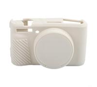 QOXEZY Coque de protection en silicone pour Canon PowerShot SX740 pour hs SX730 pour hs - Coque légère anti-poussière avec bouchon d'objectif - Plusieurs couleurs disponibles, blanc, Fin et