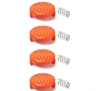 QOXEZY Couvercle de bobine de débroussailleuse avec ressort, couvercle de bobine de rechange pour Black + Decker 385022-03N, couvercle de bobine de tondeuse à gazon en ABS