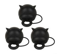 QOXEZY Couvercle de boîte à lait de vache multifonction, bec verseur en silicone avec bouchon rotatif, design sans éclaboussures, pour bouteilles de lait, pour boissons de lait et de soja (noir)