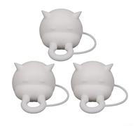 QOXEZY Couvercle de boîte à lait de vache, multifonction, bec verseur en silicone avec bouchon rotatif, design sans éclaboussures, pour bouteilles de lait et de soja (blanc)