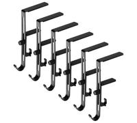 QOXEZY Crochet de Noël réglable derrière la porte avec 6 pièces et taille réglable 6 pièces fabriqué à partir de métal avec une construction robuste, il suffit de régler la taille du crochet