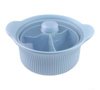 QOXEZY Cuiseur vapeur en silicone avec couvercle pour friteuse à air chaud micro-ondes, tailles multicolores, casserole vapeur en silicone sûr avec couvercle transparent, base antidérapante, facile à