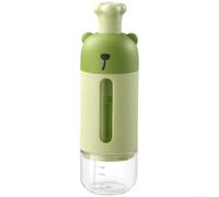 QOXEZY Distributeur à poussoir pour levure, sel, sucre, assaisonnements solides, distribution en une touche avec graduations mesurées pour portions répétables, pour pâtisserie, cuisine (vert)