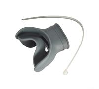 QOXEZY Embouchure de plongée en silicone de qualité alimentaire avec repose-langue, couvercle de régulateur ergonomique pour la plongée avec tuba, morsure douce pour régulateurs standard, noir (gris
