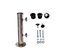 QOXEZY Ensemble de matériel de fixation pour voile d'ombrage d'extérieur - En acier inoxydable résistant à la rouille réglable pour grands parasols, 30 cm