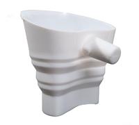 QOXEZY Entonnoir en silicone, ouverture en forme de V pour verser sans effort, design pliable peu encombrant avec trou de suspension, séchage rapide après lavage, pour mixeurs (blanc)