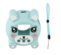 QOXEZY Étui interactif pour punirunes - Coque en silicone avec dragonne de protection d'écran Rose/bleu 8,3 cm (bleu)