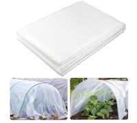 QOXEZY Feuille de plastique pour serre stabilisée aux UV de 6 mm - Film en polyéthylène transparent pour isolation du sol, protection contre le gel et croissance des plantes dans les jardins