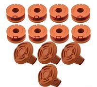 QOXEZY Fil et couvercle pour débroussailleuse, bobine + capuchon pour débroussailleuse MacAllister MGPT18Li MGPT 18Li 18 V, bobine de rechange et accessoires pour tondeuses à gazon