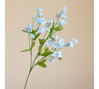 QOXEZY Fleurs artificielles en soie pour décoration d'intérieur, étagère murale, cheminée, table, sans arrosage ni lumière du soleil, tissu de soie robuste pour un coiffage facile (bleu)