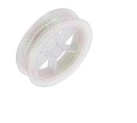 QOXEZY Fourniture de fixation de mouches - Corps de crevettes à ailes de glace blanches de 8 m, matériau flash en PVC pour motifs de mouches, ruban à tresser de 3 mm de large