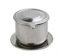 QOXEZY Goutteur à café en acier inoxydable de style vietnamien pour méthode d'infusion goutte à goutte, tasse filtrante portable légère pour la maison, le bureau, les voyages, le camping (100 ml)