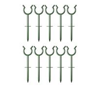 QOXEZY Guide de tuyau d'arrosage - Lot de 10 piquets de support en ABS pour tuyau d'arrosage et tuyaux flexibles, vert
