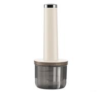 QOXEZY Hachoir à viande électrique rechargeable par USB, haute efficacité pour une préparation facile des repas, pour le camping, les voyages, compact et portable pour la viande et les légumes (blanc)