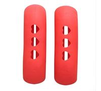 QOXEZY Housse de poignée en silicone pour la sécurité thermique, support de poignée anti-brûlure pour poêle en fonte, poêle, wok, casserole, plaque de four, prise en main douce et confortable (rouge)
