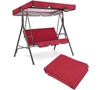 QOXEZY Housse de rechange de qualité supérieure pour balancelle de jardin 600D - Résistante aux intempéries et légère - Pour balancelle 2 places et grandes balancelles, rose rouge (115 x 48 x 48 cm)