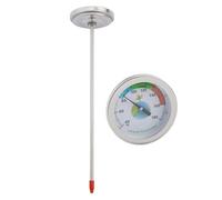 QOXEZY Jauge de température du sol extérieur avec sonde en acier inoxydable de 200 mm - Surveillance du compost, des engrais et de l'eau, précision ± 2 °C, utilisation dans le jardin et la ferme